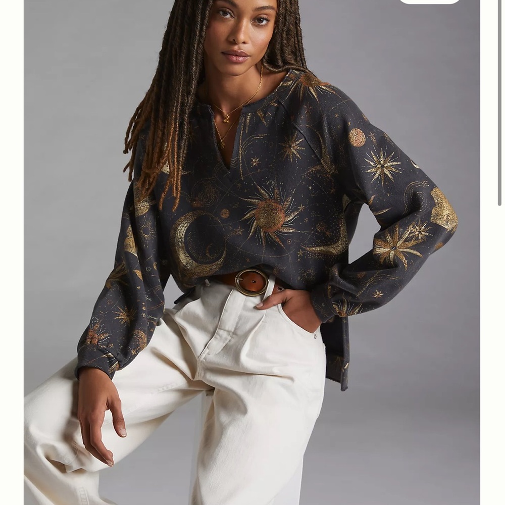 ISO‼️Anthropologie cosmic shimmer sweatshirt